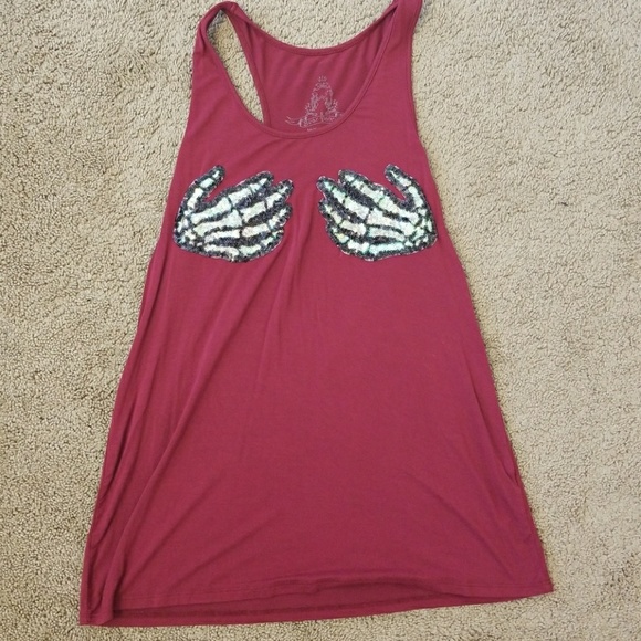 Tops - Skull hands tank